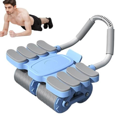 Tuxxjzm Bauchmuskel-Roller – Vierrad-Trainingsgerät – Bauchmuskeltrainingsgerät Core Workout für Zuhause, Reisen, Wohnheim, Indoor