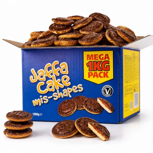 Jaffa Cake Misfits 1kg Box | Chocolate Broken Biscuits | Mis-Shaped Chocolate & Orange Treats | Bulk Snack Value Pack | Crumbs Expected | Big Value pack on All Occassions (1 Box)