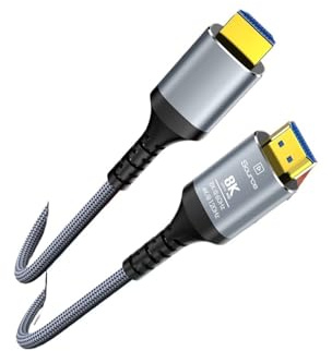 Cavo In Fibra Ottica HDMI 2.1 8K 8K60Hz 4K120Hz Dynamic HDR/eARC/HDCP .3, Compatibile Con LG, Samsung, Sony TV/PS5/Blu-ray(40m)