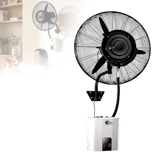 Ventilatore Nebulizzatore Da Parete, Ventilatore Rinfrescante Con Nebulizzazione, Oscillante A 60° E 3 Velocità Regolabili, Serbatoio Da 15 Litri, Ventilatore Rinfrescante Per Patio, Ristorante