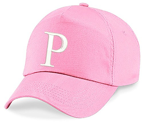 4sold Unisex Bindemütze Babymütze Jungen Mädchen Mütze Baseball Cap Rosa Hut Kinder Kappe Alphabet A-Z (P)