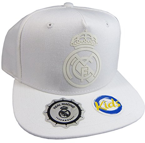 Real Madrid Kappe Junge Unisex-Erwachsene Weiß Baseball Cap Mütze Sommer Sport Casual