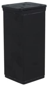 MS Beschläge® Möbelfuss Tischbein Möbelstütze aus Aluminium in Schwarz Diverse Höhen (100mm)