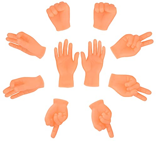Willingood Mini Hände – 10 Stück Mini Fingerpuppen, Lustige Scherzartikel für Erwachsene & Kinder, Anti-Stress Spielzeug, Zaubertrick-Set für Halloween, Weihnachten & Partys