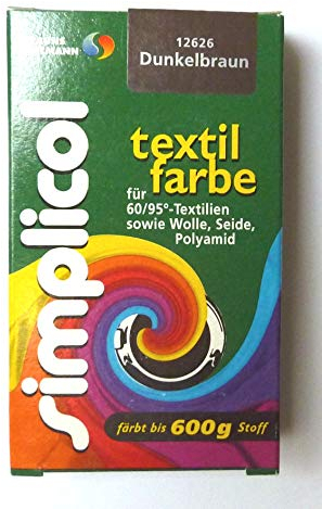 simplicol Restposten Textilfarbe 25g Dunkelbraun von Brauns-Heitmann 19,96€/100g