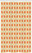 ABAKUHAUS Géométrique Rideau de Douche Stalle, 70 Boho géométrique, Ensemble de Salle de Bain en Tissu en Crochets, 120 x 180 cm, crème d'orange