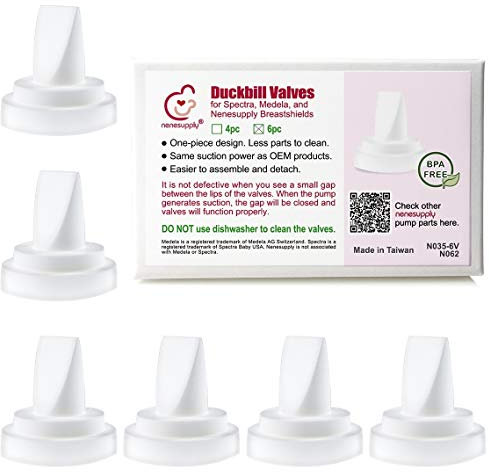 Nenesupply 6 pc Compatible Duckbill Valves for Spectra S1 Accessories Spectra S2 and Medela Pump in Style Not Original Spectra Pump Parts Replace Spectra Duckbill Valves and Medela Valve