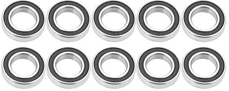 Samfox Kugellager, 10 Stück 6801-2RS Gummidichtbare Rillenkugellager 12 mm * 21 mm * 5 mm
