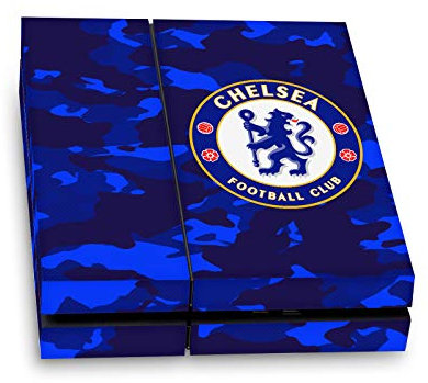 Head Case Designs Offizielle Zugelassen Chelsea Football Club Camouflage Gemischt Logo Vinyl Haut Gaming Aufkleber Abziehbild Abdeckung kompatibel mit Sony PlayStation 4 PS4 Console