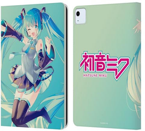Head Case Designs Licenciado Oficialmente Hatsune Miku Canta Gráficos Carcasa de Cuero Tipo Libro Compatible con Apple iPad Air 2020/2022