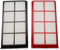 vhbw set di 2x filtri compatibile con Zehnder ComfoAir 225, 200 sistema di ventilazione - Filtri G4 / F7, 29 x 15 x 5 cm, bianco/rosso/nero