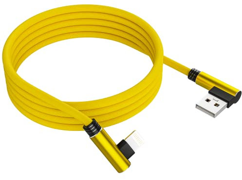 Ironten iPhone Lightning Charger, 2 Pack 6 Ft Yellow Apple MFi Certified Cable Nylon Braided Cable Fast Charging Cord Compatible with iPhone 14 13 12 11 Pro Max XR XS X 8 7 6 Plus SE iPad