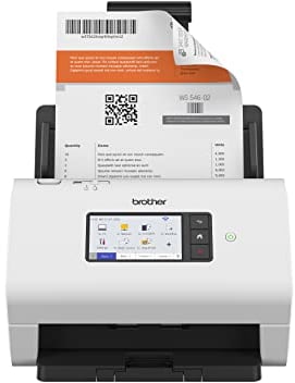 Brother ADS-4900W Professional High Performance Desktop Document Scanner, USB 3.0, 10.9cm Touchscreen, Advanced Image Capture, UK Plug