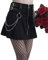 DINGJIUYAN Mini-Faltenrock für Damen, hohe Taille, Streetwear, Gothic, Kreuzröcke, Harajuku, Rock mit Reißverschluss, 40