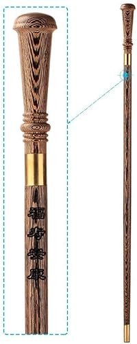 Natürliche hölzerne Mitarbeiter Wanderstange Trekking Pole Offset Cane, Holzrohr Runde Sticks Sticks Wanderer Wanderer Geschenke for ältere Massive Holzbraun Haltbar for Senioren Geschenk (Farbe: Weng