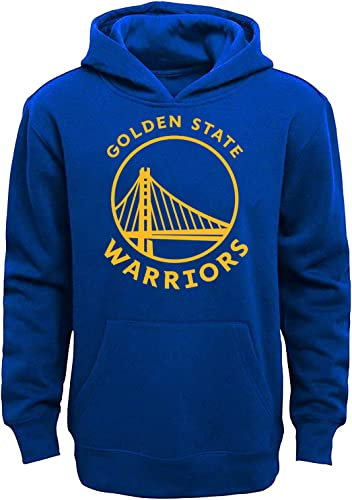 NBA Youth 8–20 Team Color Primary Logo Pullover Fleece Sweatshirt Hoodie, Golden State Warriors Blue Home, 18-20
