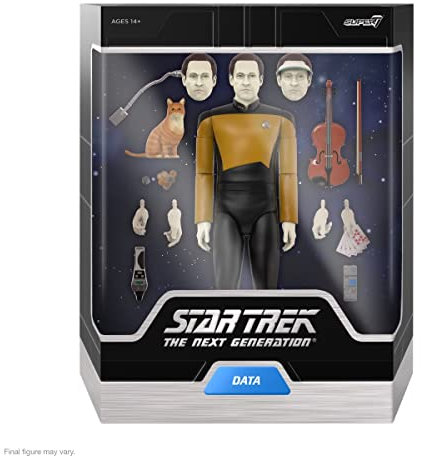 SUPER7 Star Trek: The Next Generation Figur Ultimates Lieutenant Commander Data 18 cm
