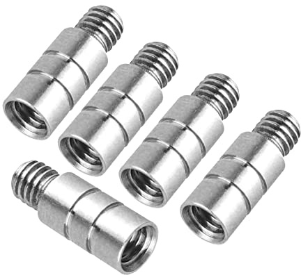 TOOYFUL 5 Stück Metall Dartgewichte, Akzentuatoren 2BA Gewindeeinsteller, Hardware Ausrüstung Gewichtszunahme Darts Gegengewicht 2G für, Silber