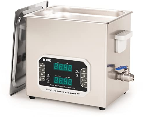 DK SONIC 10L Professional Ultrasonic Cleaner with Heater and Timer, Laboratory Ultrasonic Cleaner Multiple Cleaning Modes, Ultrasonic Cleaning Machine for Jewelry, Carburetors, Cosmetic Brushes 220V