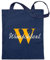 Personalisierter Stoffbeutel - dunkelblau - mit Initial und Name - Wunschtext individuell personalisiert - Einkaufsbeutel - Markttasche - Strandtasche - Einkaufstasche - Geschenk - Frau - shopping