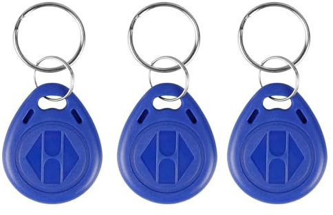 AOAMZ 10 x RFID-Abzeichen, 125 kHz, modifizierbar, Schlüsselanhänger T5577/EM4305, beschreibbar, NFC Token, Nähe Transponder, EM ID Card für Sicherheitssystem, Farbe Blau