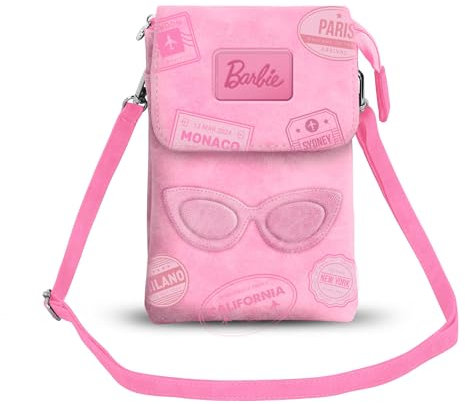 Barbie Travel-Sac pour Téléphone Portable, Rose, 13 x 19 cm
