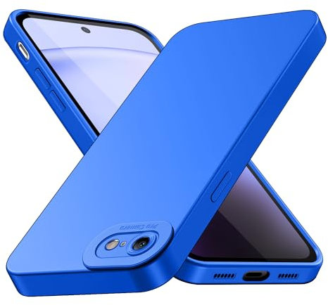 Tenphone Coque pour iPhone SE 2022 / SE 2020 et iPhone 8/7 (4,7), Housse Etui de Protection en Silicone Souple, Cover Antichoc avec Protege de Camera, Compatible avec IP SE 3/8/7 TPU (Bleu)