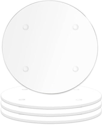 Pagnanno. Chopping Board-Catering Cutting Set-Kitchen Board-Glass Worktop Savers-Sink Chopping Board-Large-Worktop Protectors Heat Resistant-Marble Effect (Design 11, Round Coaster (10cm) - Pack of 4)