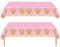 2Pcs Pink Plastic Tablecloth,Min-nie Table Cloth Birthday Party Disposable Tablecloth,137*274cm Rectangle Plastic Table Cover Party Tableware Table Cloth for Girls Boys Baby Shower Party Supplies