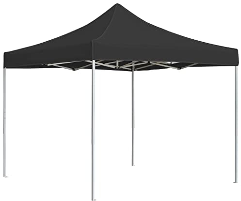 CIADAZ Pergola Tonnelle pliante professionnelle pour jardin extérieur, en aluminium, gris anthracite, 2 x 2 m
