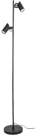 Rabalux 73046 Stehleuchte MAXIMILIAN GU10 2X max.10W Metall schwarz H:155cm B:28cm Ø5.5cm mit Schalter