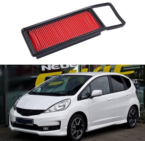 Riloer Filtro dell'aria per abitacolo, filtro antipolline con carta da filtro, per interni auto, con pieghe compatibile con Honda Jazz 2002-2008, 17220-PWC-000