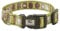Eco Chic Recycled Reflective Dog Collar Soft Adjustable Pet Collar with Quick Release Buckle (Cute Sheep Green Medium)