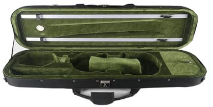 COYOUCO Retro Leggero Verde Interno Custodia per Violino, Tela Resistente alla Compressione con Serratura Zaino Borsa più Dimensioni 1/8-4/4 Disponibili,4/4