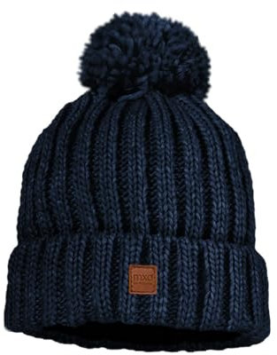 maximo Kids-Mütze, Rippe, Pompon Fleecefutter Made in Germany