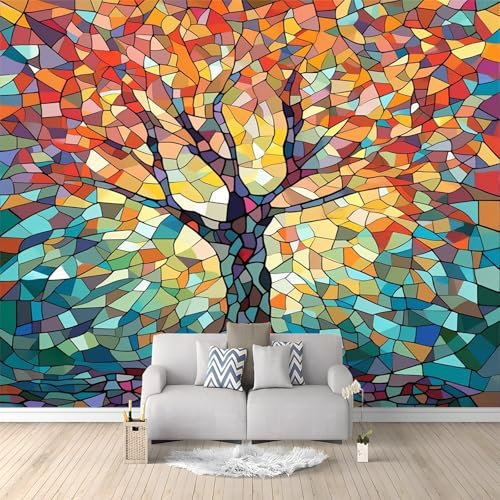 Vlies Fototapete Fantasiebaum Des Lebens - Foto Tapete Schlafzimmer Wohnzimmer Moderne Vliestapete 400 x 280 cm Wandtapete Motivtapeten Bildtapete 3D Effekt Wand Dekoration
