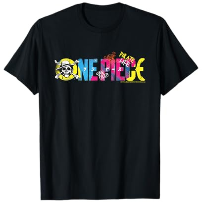 One Piece Anime Pirate Life Chapeau de Paille Logo Pirates T-Shirt