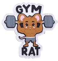 Elitex Training Gummi-Patch mit Klettverschluss - Gym Rat - Patch für Rucksäcke und Westen Cross-Training und Fitnessstudio