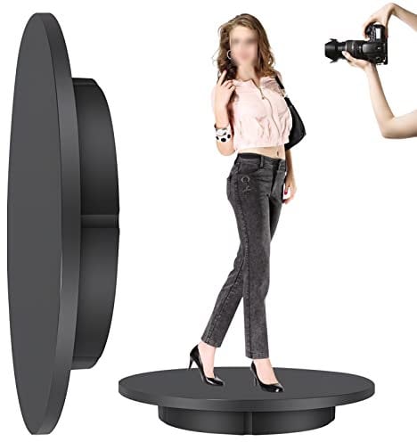 Motorized Rotating Display Stand for Photography - 360 Degree Electric Turntable, USB Power, Video Shooting Props, 60cm Rotating Display Stand