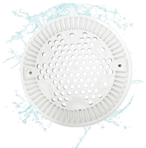 Abflussabdeckung für den Außenbereich - Ablaufgitter-Abdeckung, Duschabfluss-Abdeckung - Rundes Duschabfluss-Siebgitter, Pool-Skimmer-Abdeckung, Pool-Abfluss für eingelassene Pools, Badezimmer