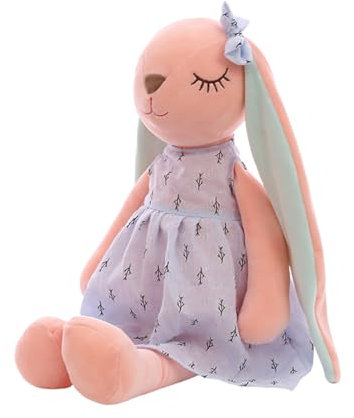 ZOOMPIL Kaninchen Plüschtiere, Blau Plüsch Hase Puppe, 35cm Kaninchen Kuscheltier für Kinder Stofftier Schmusetier zum Kuscheln & Spielen, Geschenk für Jungen und Mädchen