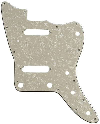 Für US Jazzmaster Strat Pickup Style Gitarre Pickguard Teile (4-lagig, elfenbeinfarbene weiße Perle)