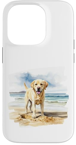 Labrador On The Beach, Lab, Dog, Puppy Case for iPhone 14 Pro