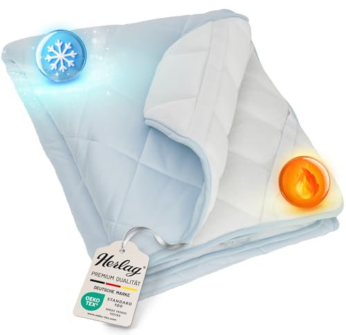 Herlag Matratzenauflage 180x200cm | 2-in-1 Wendeauflage mit Sommer- & Winterseite | Ganzjähriger Matratzenschoner | Cooling-Gewebe & Micro-Flanell | Waschbar & Trocknergeeignet | Öko Tex 100