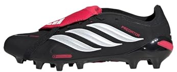 adidas Unisex League Fold-Over Tongue Artificial Ground Football Boots Shoes, Core Black/FTWR White/Lucid Red, 44 EU