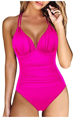 MOKBAY Costume Monospalla Donna Acquisti Online Assorbente Fucsia Baywatch Modellanti Modellante Costume da Bagno Intero Costumi Intero Costumi Taglie Forti Donna M