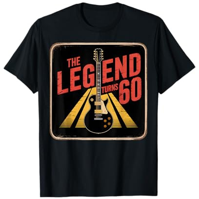 The Legend Wird 60 Jahre Vintage Guitar Rock Geburtstag T-Shirt