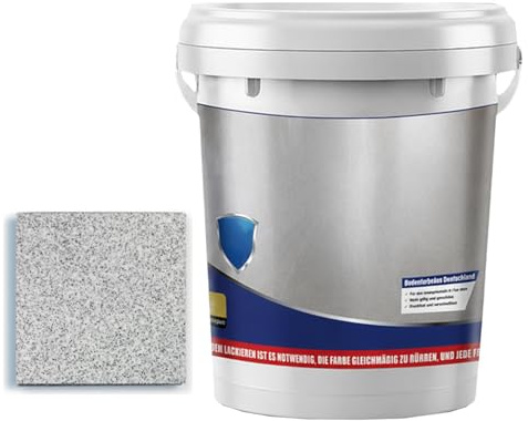 Nimedala Epoxy Sand Floor Paint, Epoxy Floor Paint, High Gloss Marble Effect Coating for Concrete, Waterproof, Non-Slip, for Basement, Wood Floors, Garage, Outdoor (Gray,3kg)