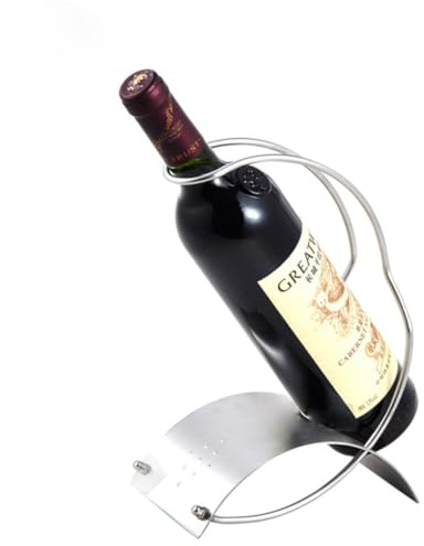 IMIKEYA Edelstahl Weinregal Flaschenhalter Robustes Weinflaschen Display für Küchenarbeitsplatte Modernes Weinhalter Regal Geschenkidee für Weinliebhaber Weihnachten