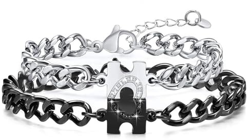 Meleager Partner Armbänder, Permanent Armband Paar, Pärchen Puzzle Bracelet, Geeignet für Valentinstag und Weihnachten